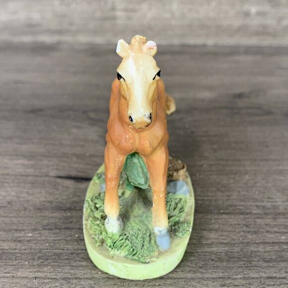 Lipco Brown Horse Mini Figurine Ceramic Miniature Decor on a stand 3" - Picture 2 of 8
